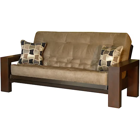 Soho Contemporary Futon with Wide Arm Design